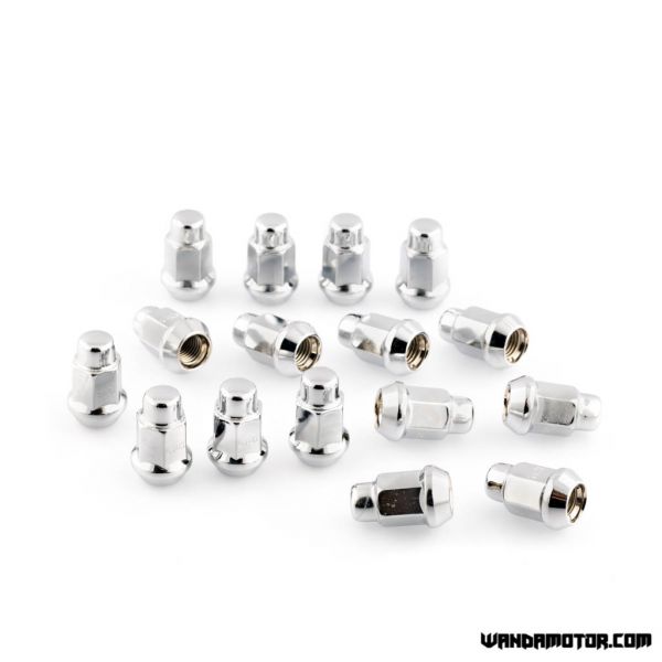 Wheel nut kit ITP 12 x 1.25 60° chrome 17 mm key 16 pcs-1